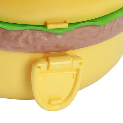 Burger-Shaped Lunch Box with Secure Side Lock | Cute Food Storage Container For Kids.