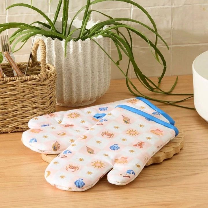 Premium Heat Resistant Oven Mitts 2Pcs Extra Long Kitchen Gloves For Baking