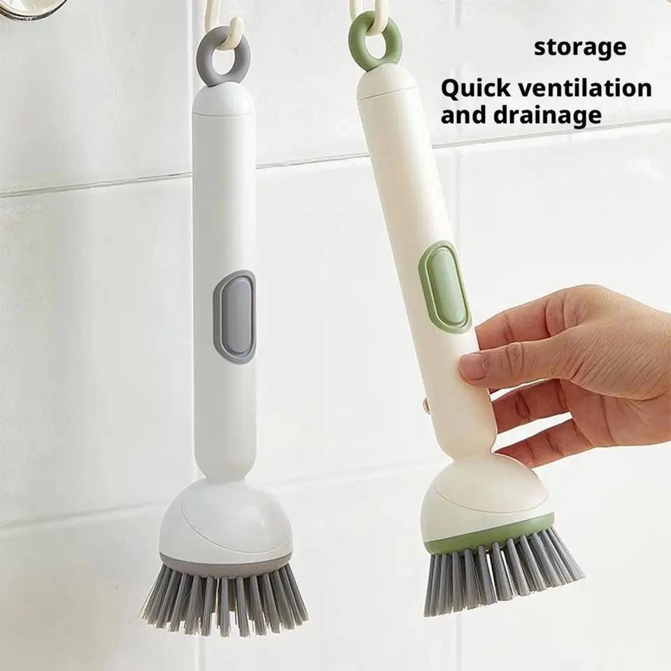 Kitchen Cleaning Adjustable Handle Brush With Soap