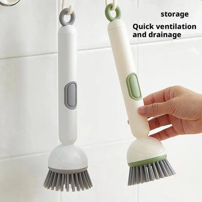 Kitchen Cleaning Adjustable Handle Brush With Soap