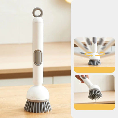Kitchen Cleaning Adjustable Handle Brush With Soap