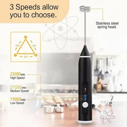 2 In 1 Electric Coffee Beater - Milk Frother And Egg Whisk