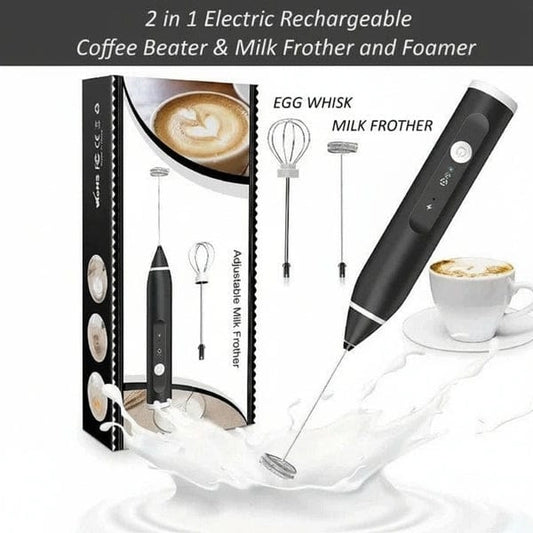 2 In 1 Electric Coffee Beater - Milk Frother And Egg Whisk