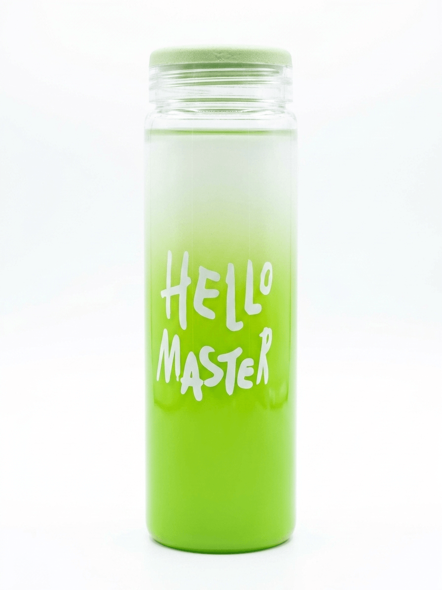 Hello Master 480ml Frosted Glass Water Bottle