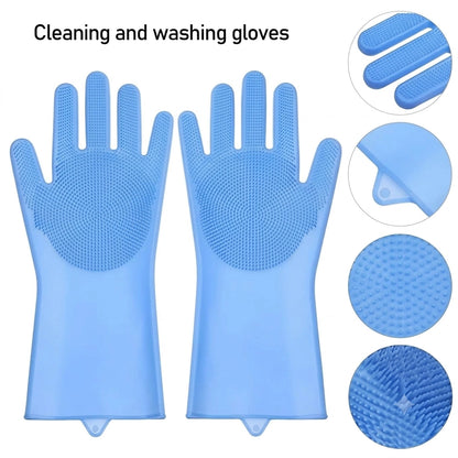 Silicone Dishwashing & Cleaning Pair Gloves