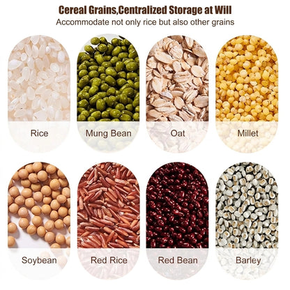 Food Storage Container Rotatable Tank Grain Box Kitchen Storage Organization