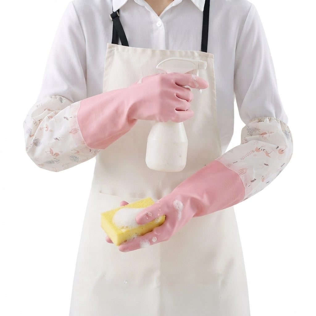 Long Reusable Dishwashing Gloves