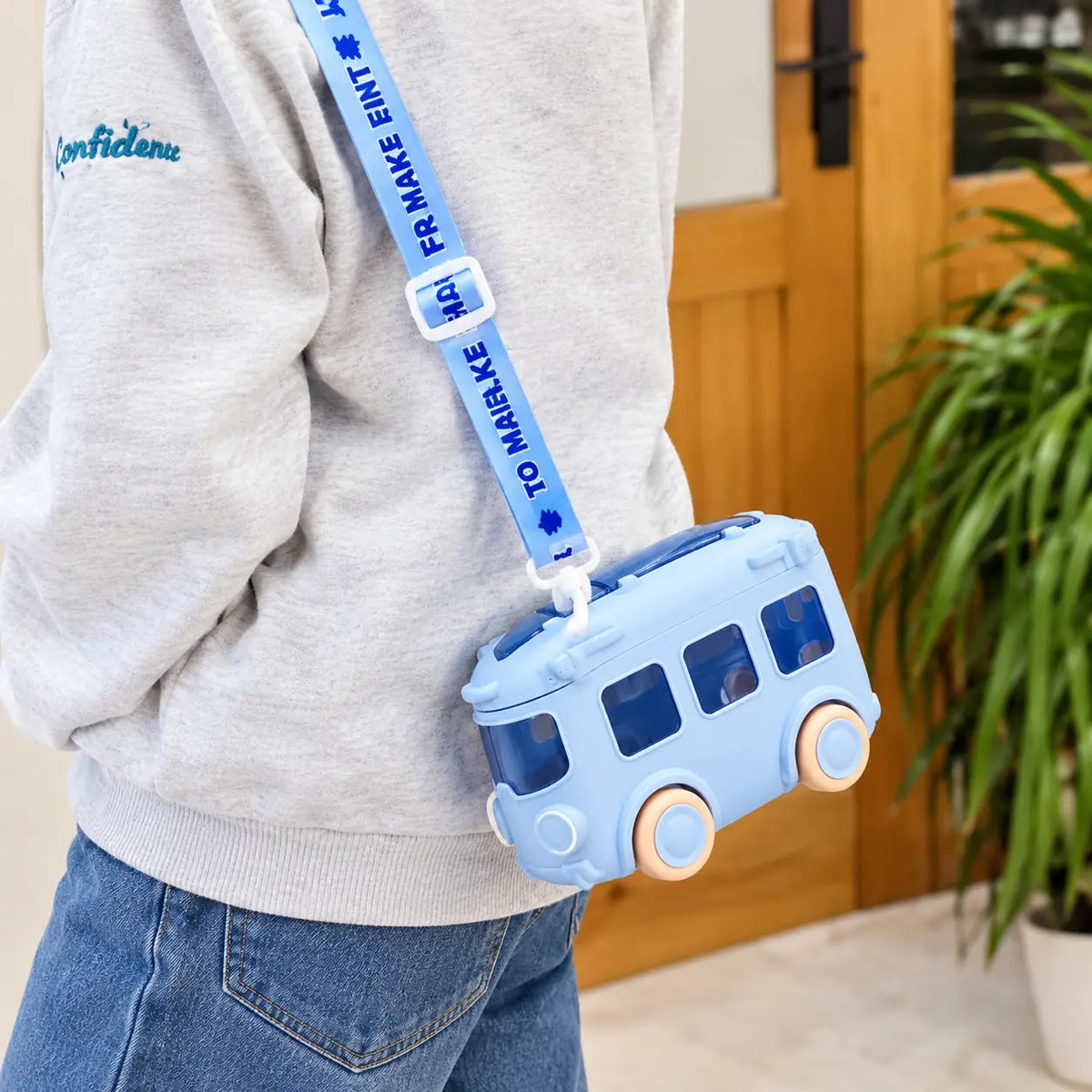 Kids Bus-Shaped Crossbody Shoulder Bag – Cute 3D Travel Backpack for Boys & Girls