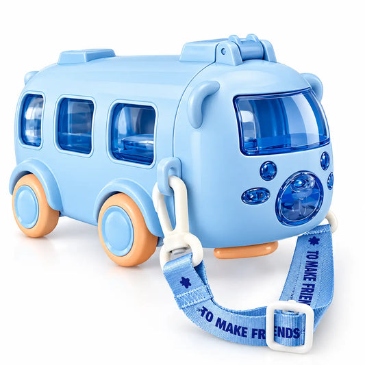 Kids Bus-Shaped Crossbody Shoulder Bag – Cute 3D Travel Backpack for Boys & Girls