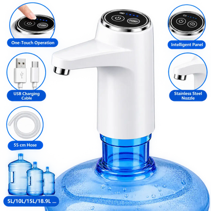 USB Rechargeable Electric Water Dispenser Pump – Portable Automatic Bottle Water Pump